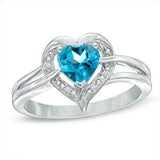 Blue Topaz Heart-Shaped Ring